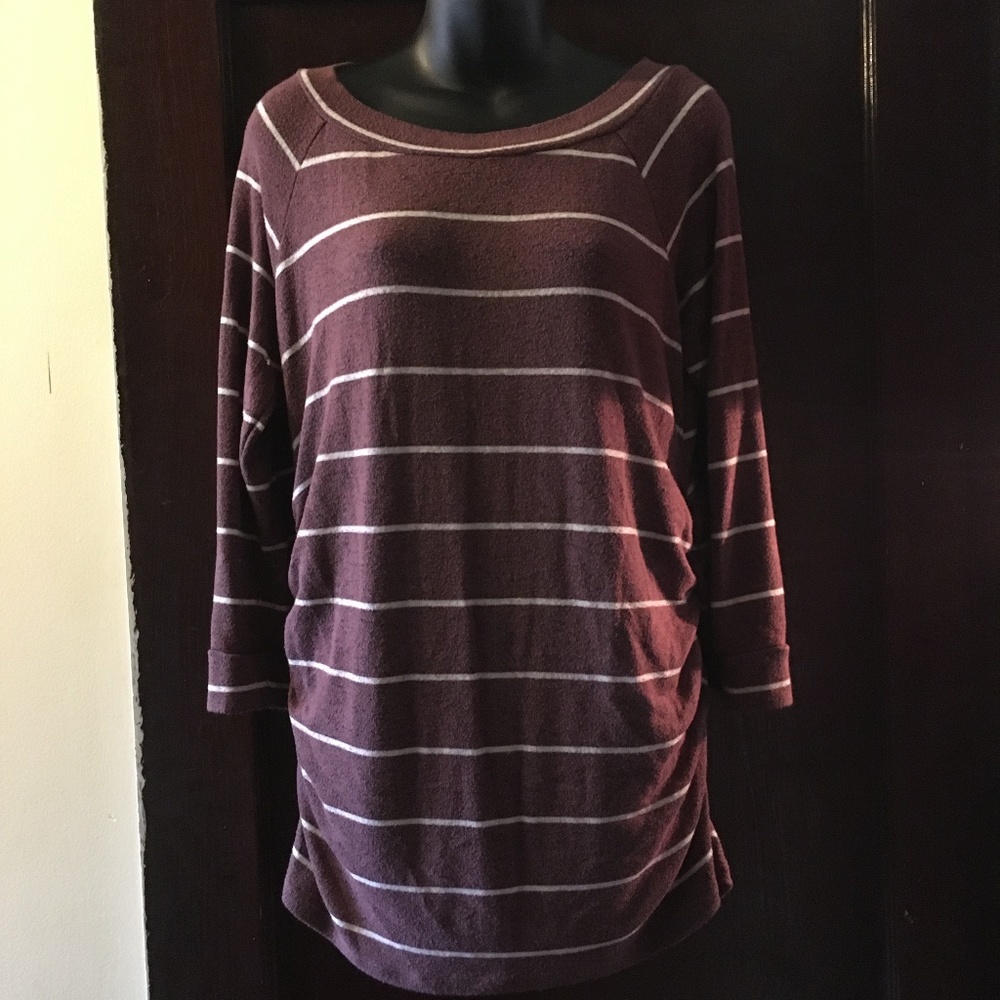 maternity sweater medium purple